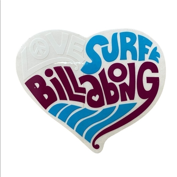 BUNDLE of 2 BILLABONG Peace, Love, Surf Surfer Stickers - Picture 3 of 3